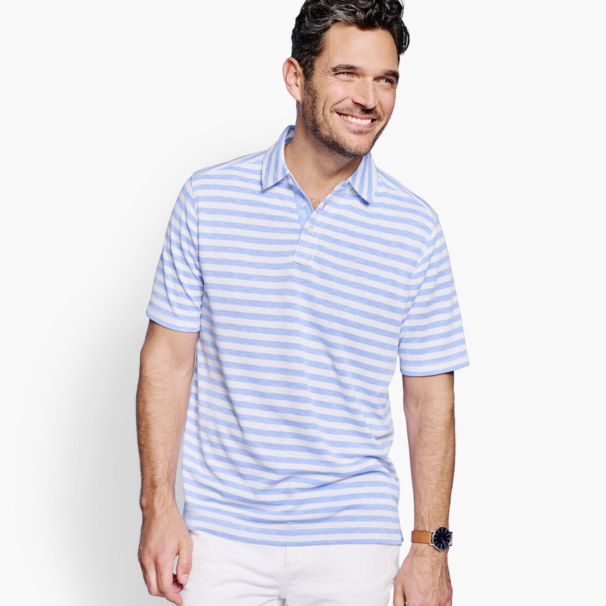 Vintage Slub Stripe Polo image number null