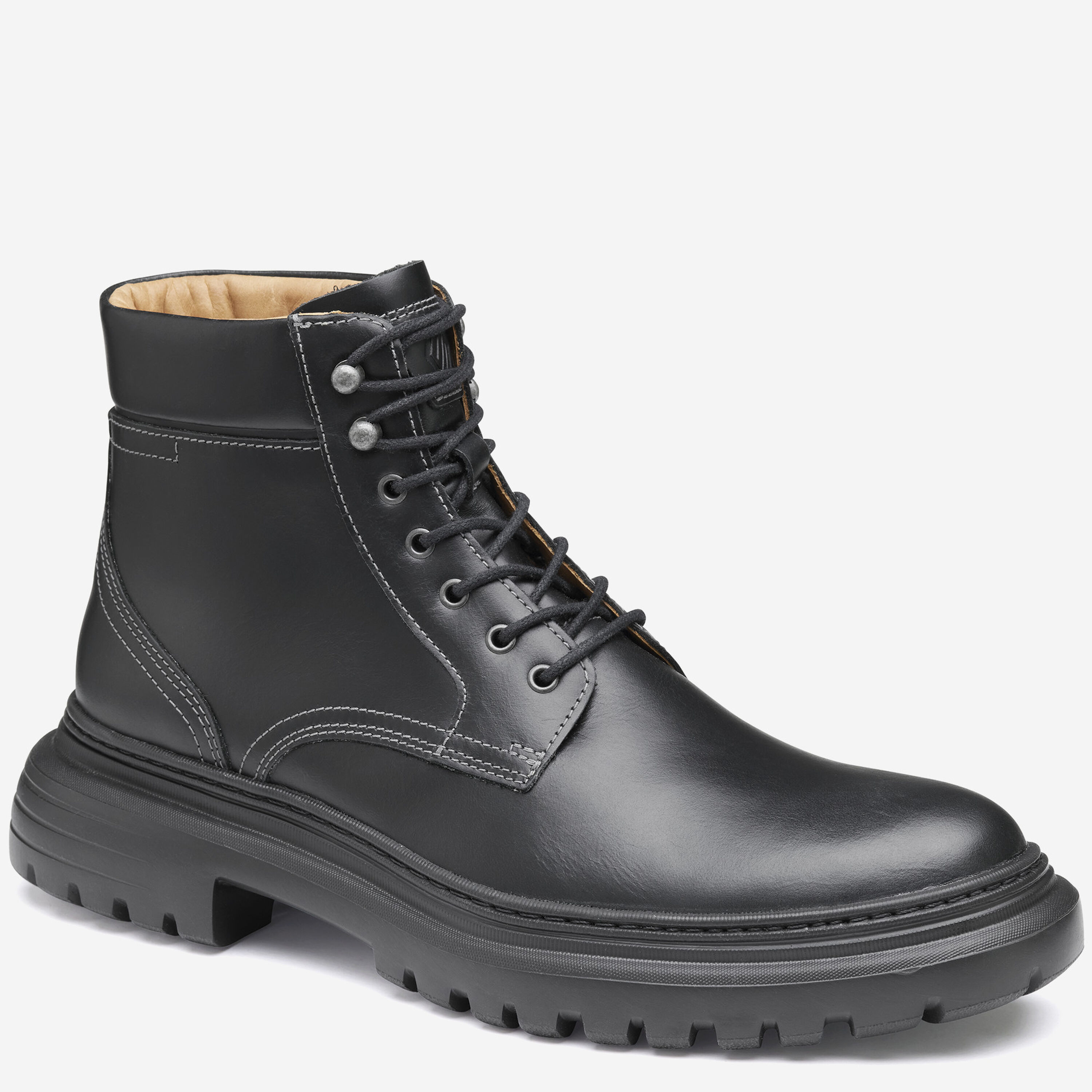 Johnston & Murphy Kelton Plain Toe Leather Boot Mens Size 13 M Black Full Grain Johnston & Murphy Men\ main image 3