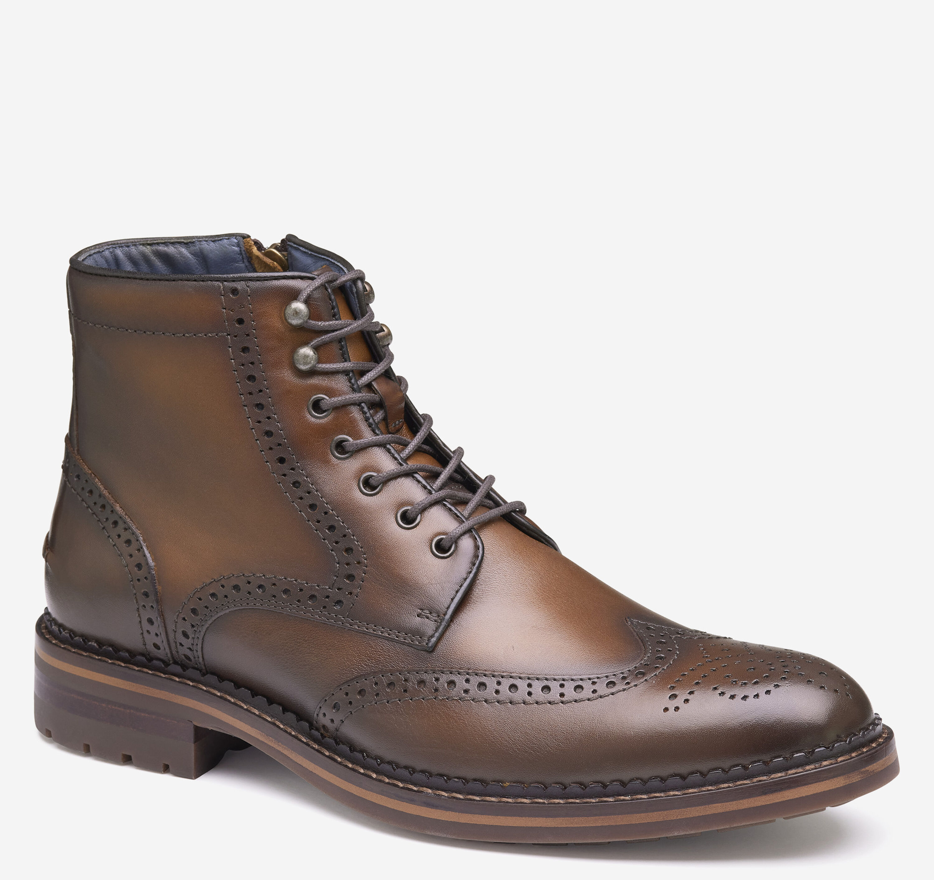 Johnston & Murphy XC Flex Connelly Wingtip Tan Boot 11 Johnston & Murphy XC Flex Connelly Wingtip Tan Boot 11