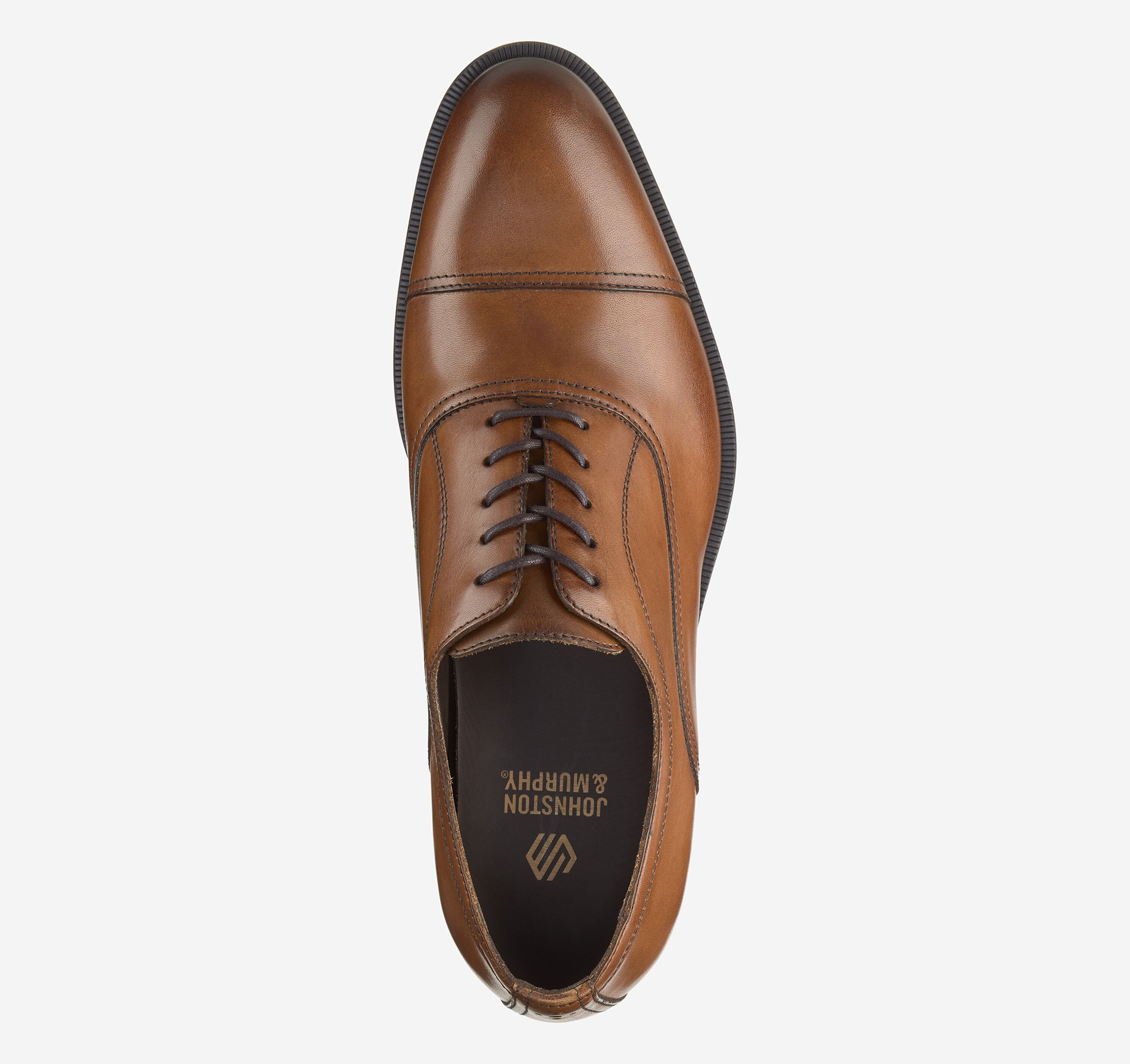 Johnston & Murphy Men's Conlin Cap Toe - Light Tan Full-Grain Leather - Size 10 - M