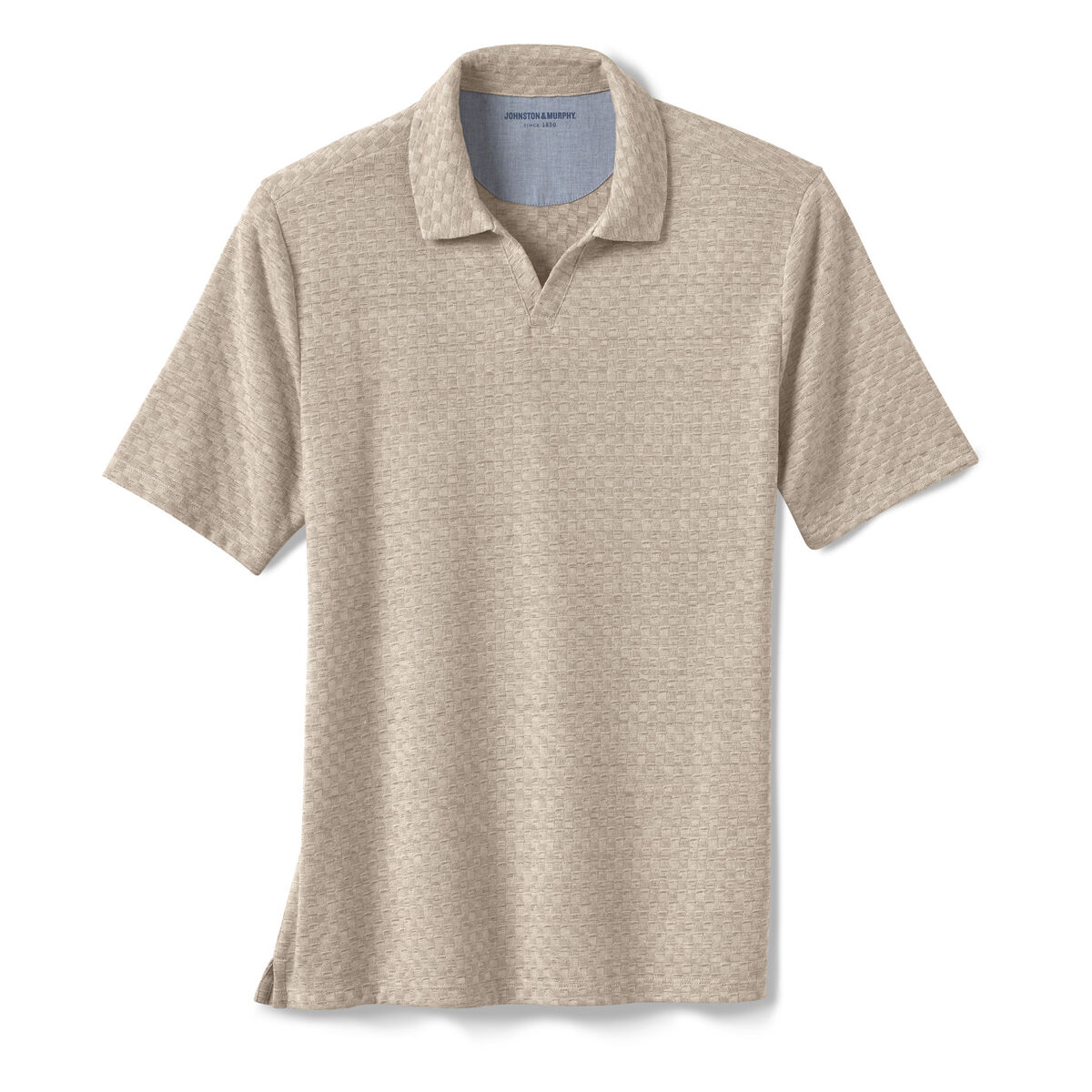 Basketweave V-Neck Polo image number null
