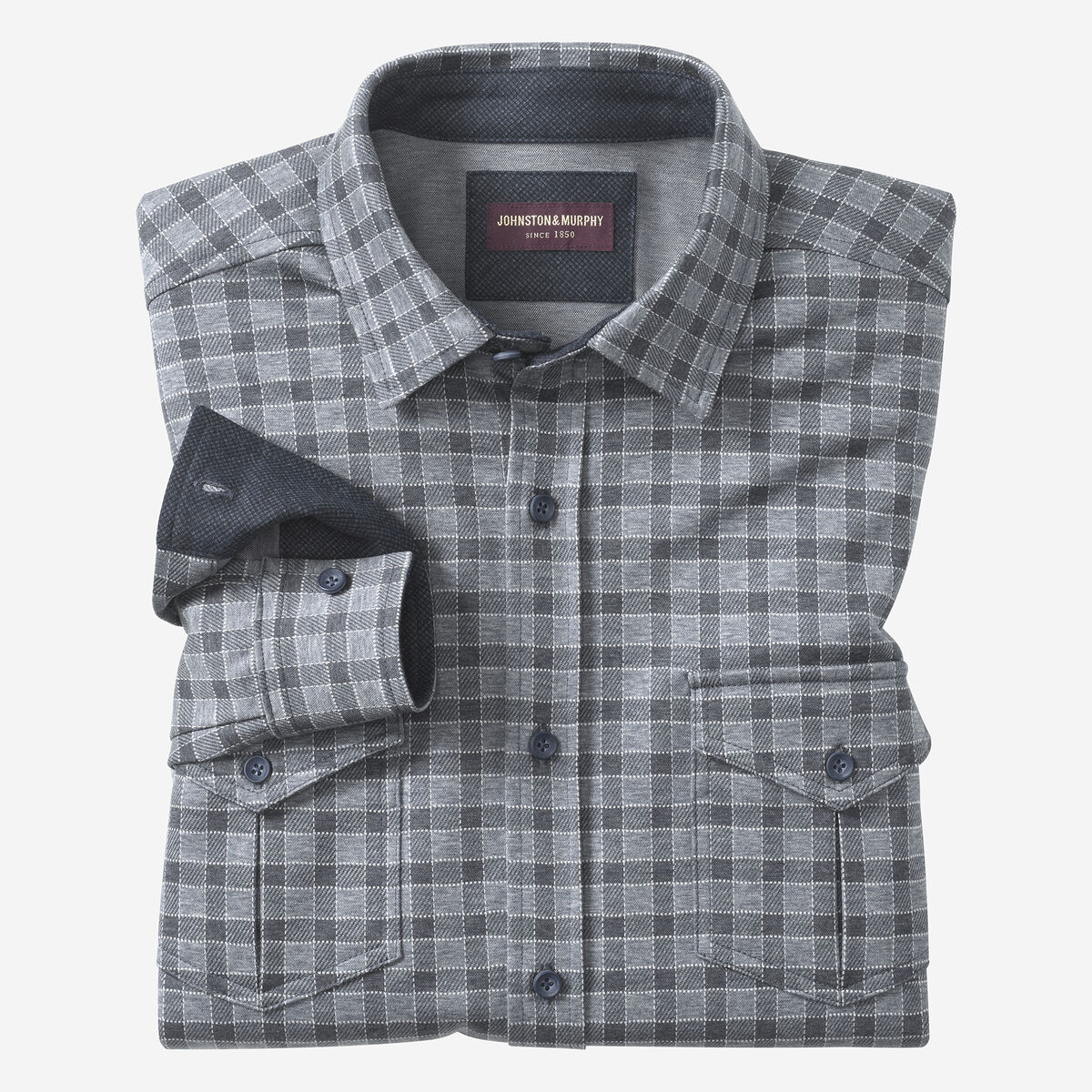 Button-Front Knit Shirt image number null