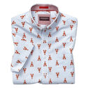 Lobster Print Short-Sleeve Shirt image number null