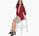 Draped Open-Front Blazer image number null