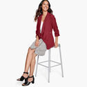 Draped Open-Front Blazer image number null