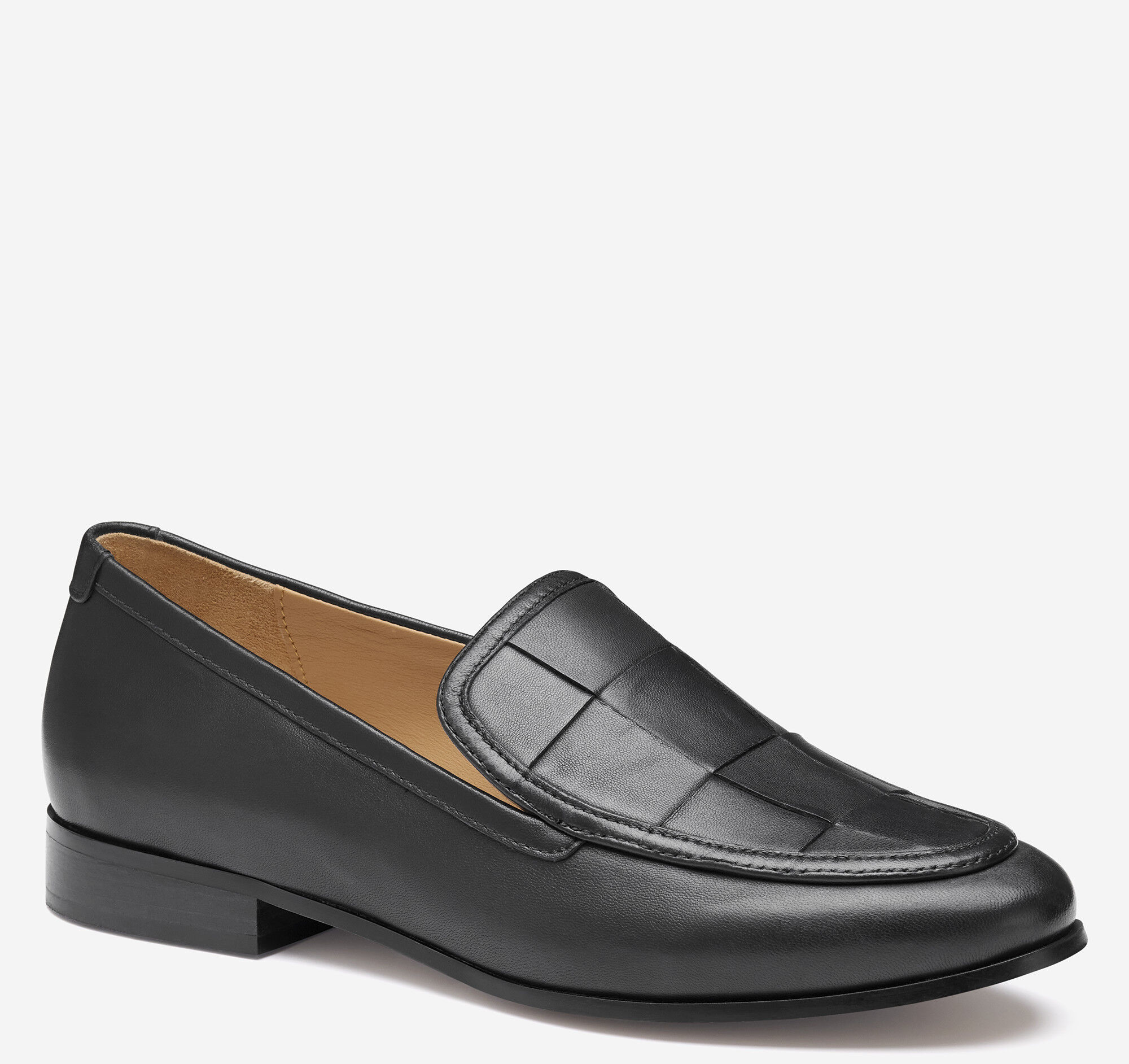Women's Ali Woven Loafer in Black Glove Leather | Johnston & Murphy