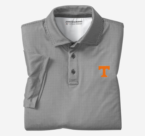Collegiate XC+&trade; Gingham Polo - University of Tennessee - Black Shirt
