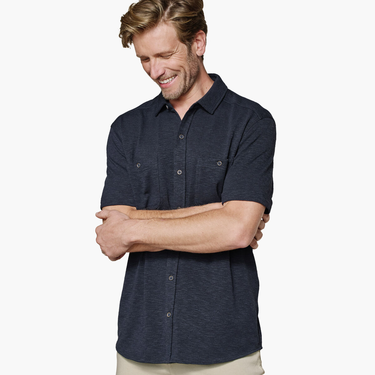 Riley Short-Sleeve Knit Shirt image number null