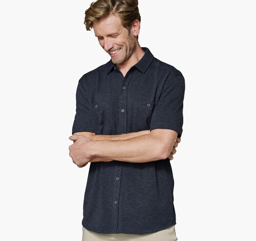 Riley Short-Sleeve Knit Shirt - Navy