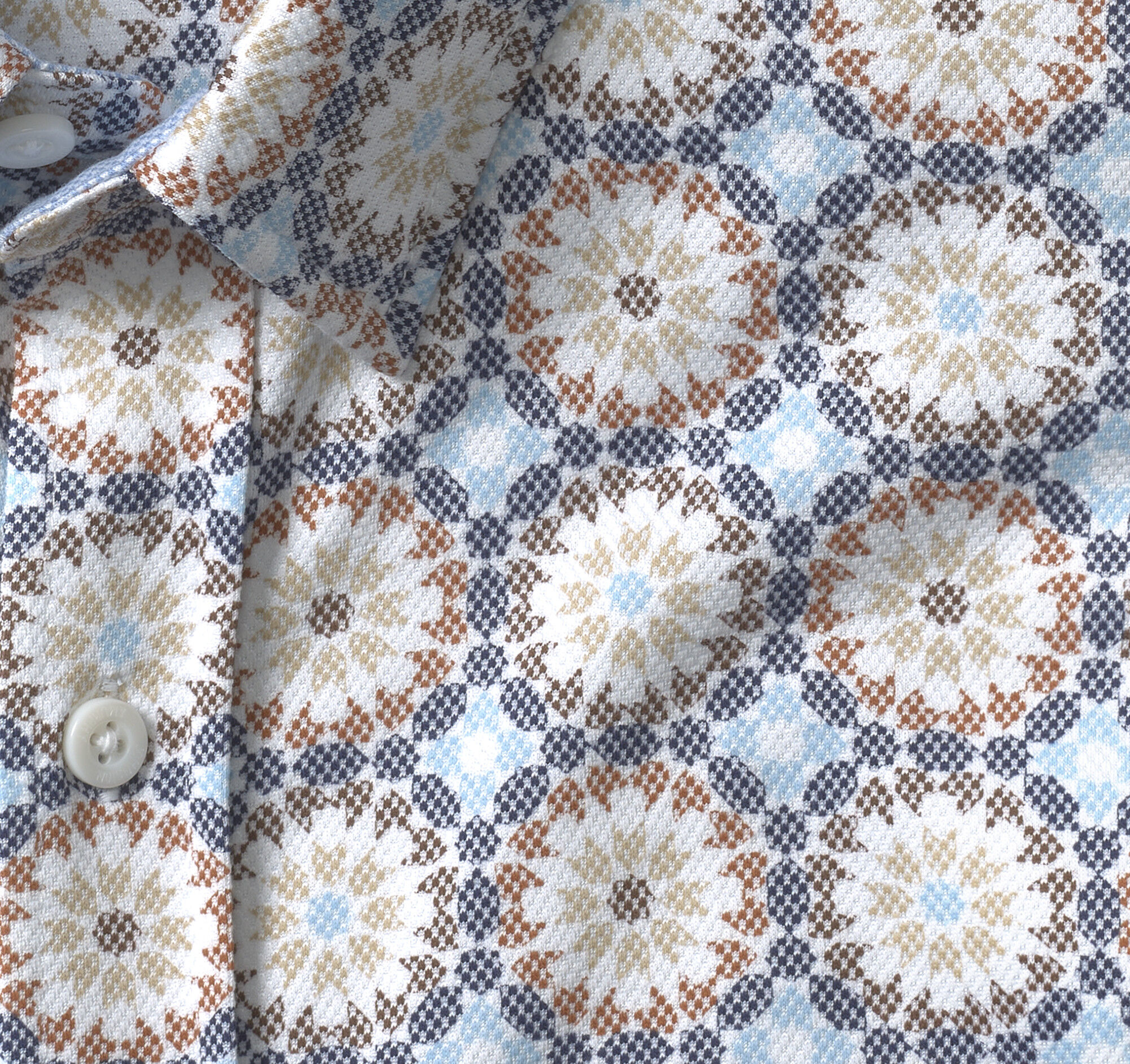 Men's XC Flex® Stretch Long-Sleeve Shirt in Blue Multi Birdseye