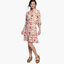 Floral-Print Long-Sleeve Ruffled Dress image number null