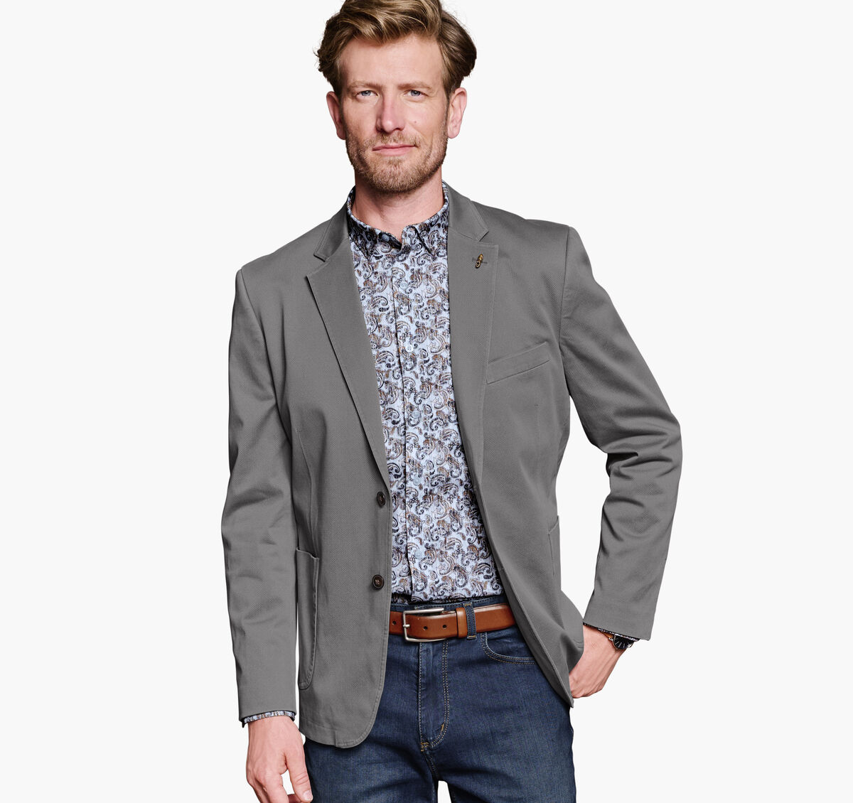 Washed Cotton Blazer image number null