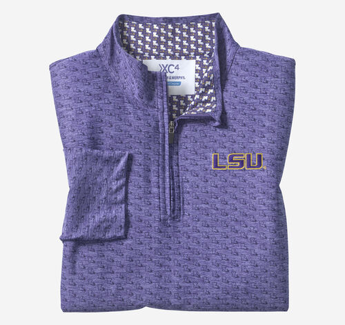 Collegiate XC+&trade; State Print Quarter-Zip - LSU - Purple