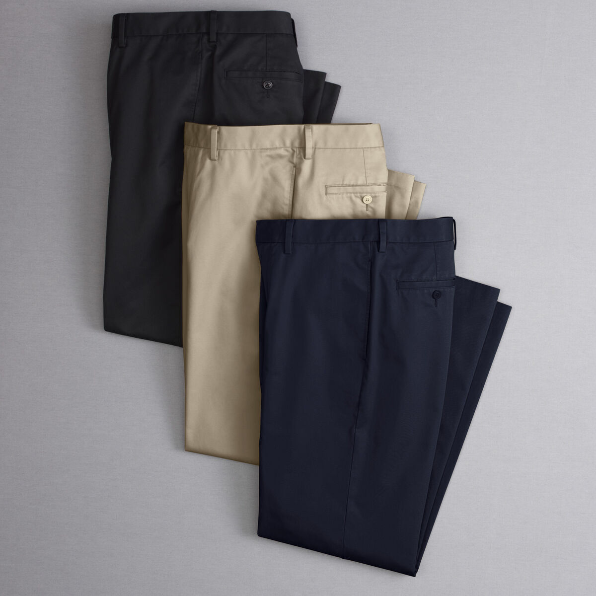 Easy-Care Supima&reg; Patterned Twill Pants&nbsp; image number null
