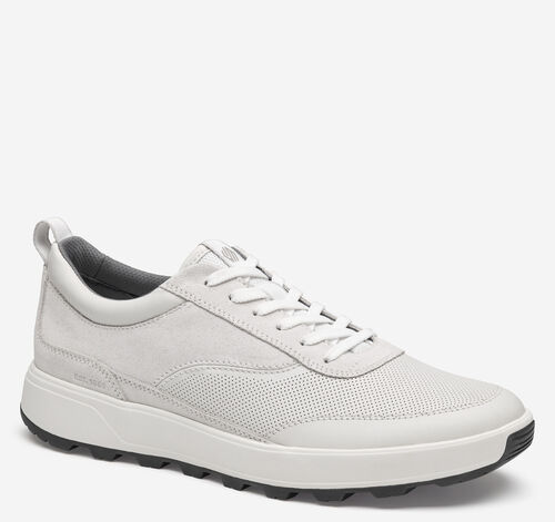 Lucas U-Throat - White Full-Grain Leather/Suede