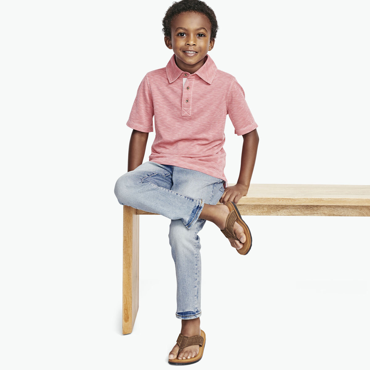 Boys Vintage Slub Polo image number null