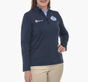 Women's Solid Quarter Zip image number null