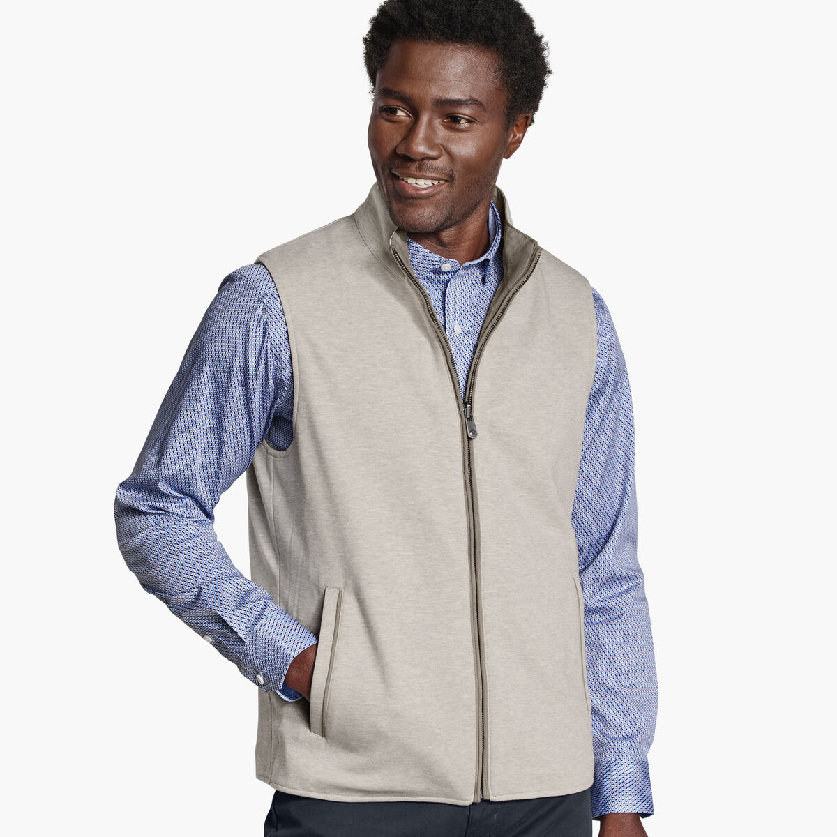 Faux-Suede Reversible Vest image number null