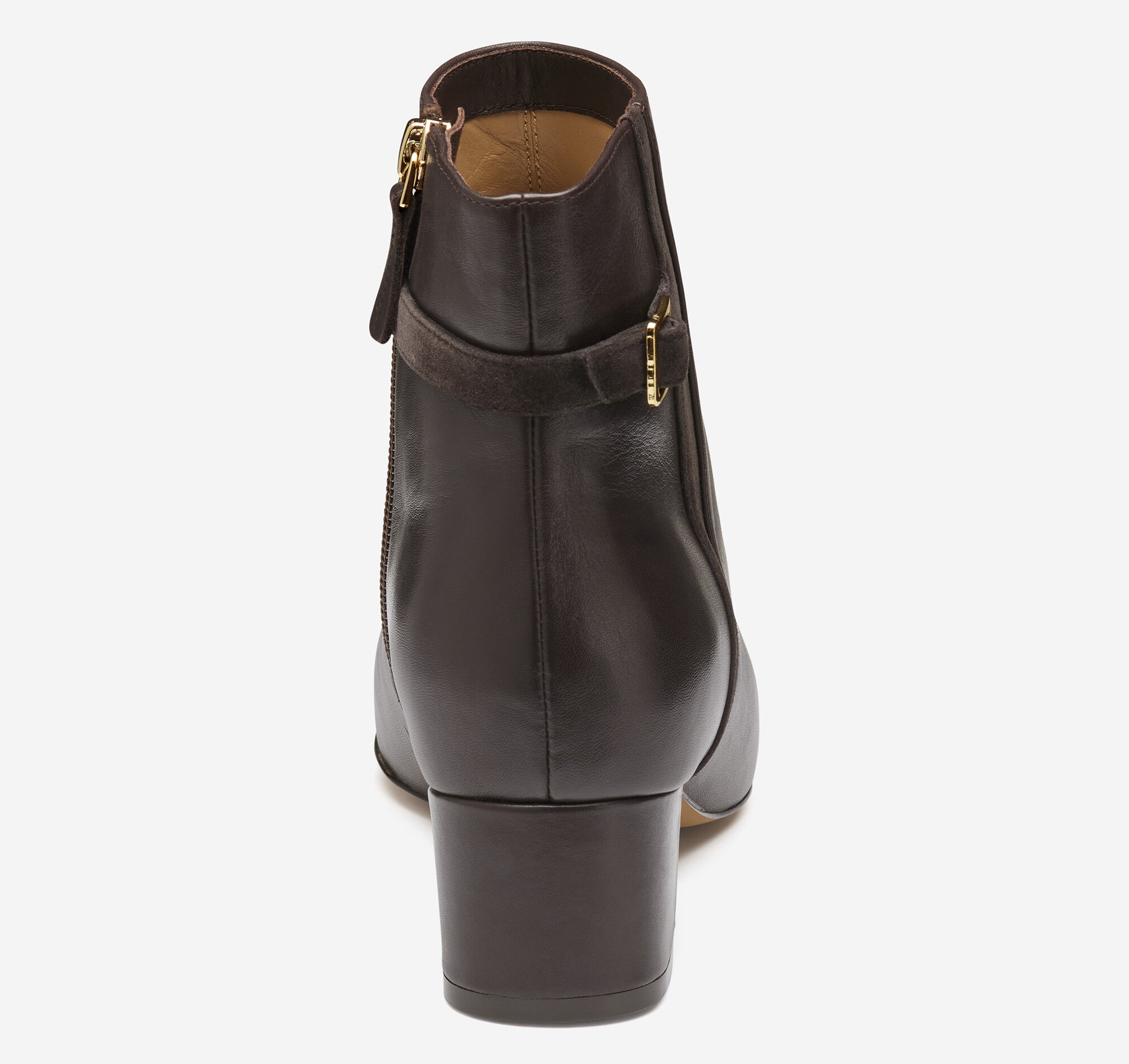 Women's Sienna Belted Bootie in Dark Brown Nappa Leather