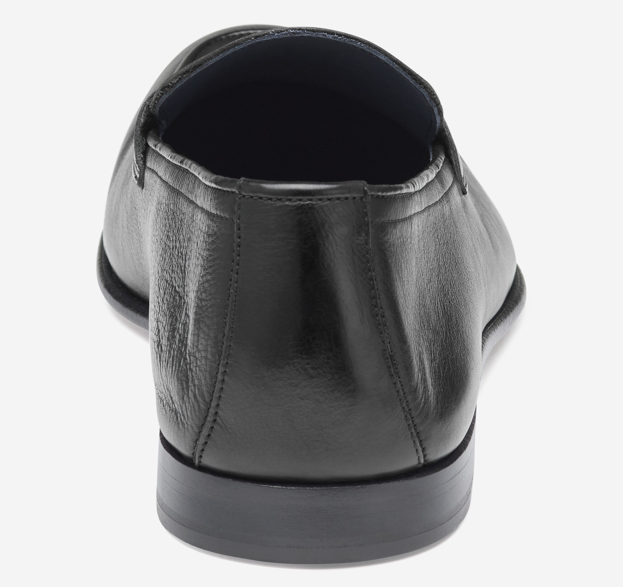 Men's Taylor Penny Loafer in Black Italian Calfskin | Johnston