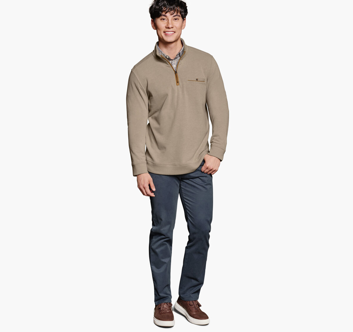 Knit Quarter-Zip image number null