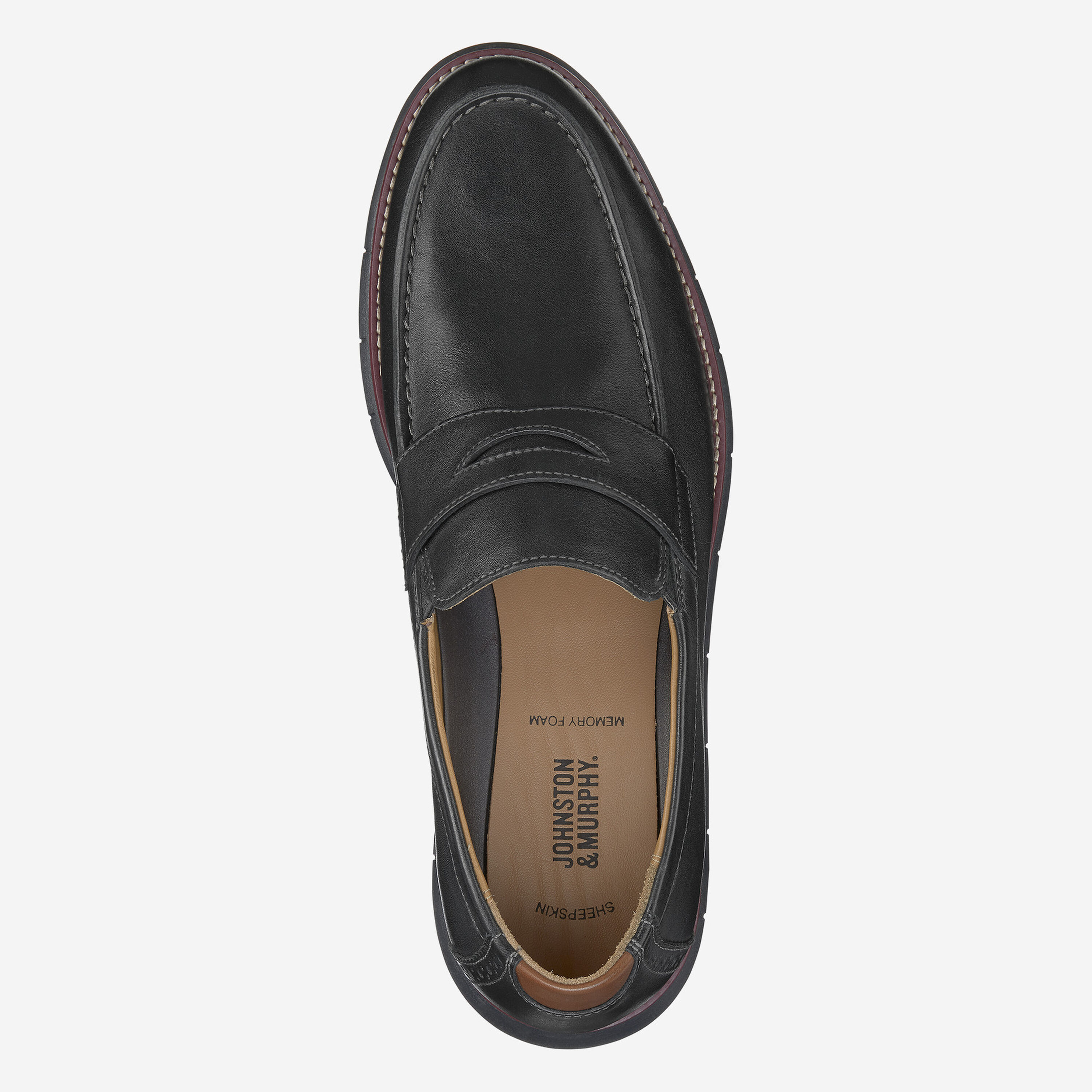 Johnston & Murphy Holden Penny Loafers Black Leather Shoes Made in Italy Men 8.5 Men main image 3