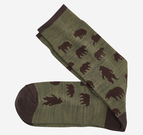 Space Dye Socks - Green Bears