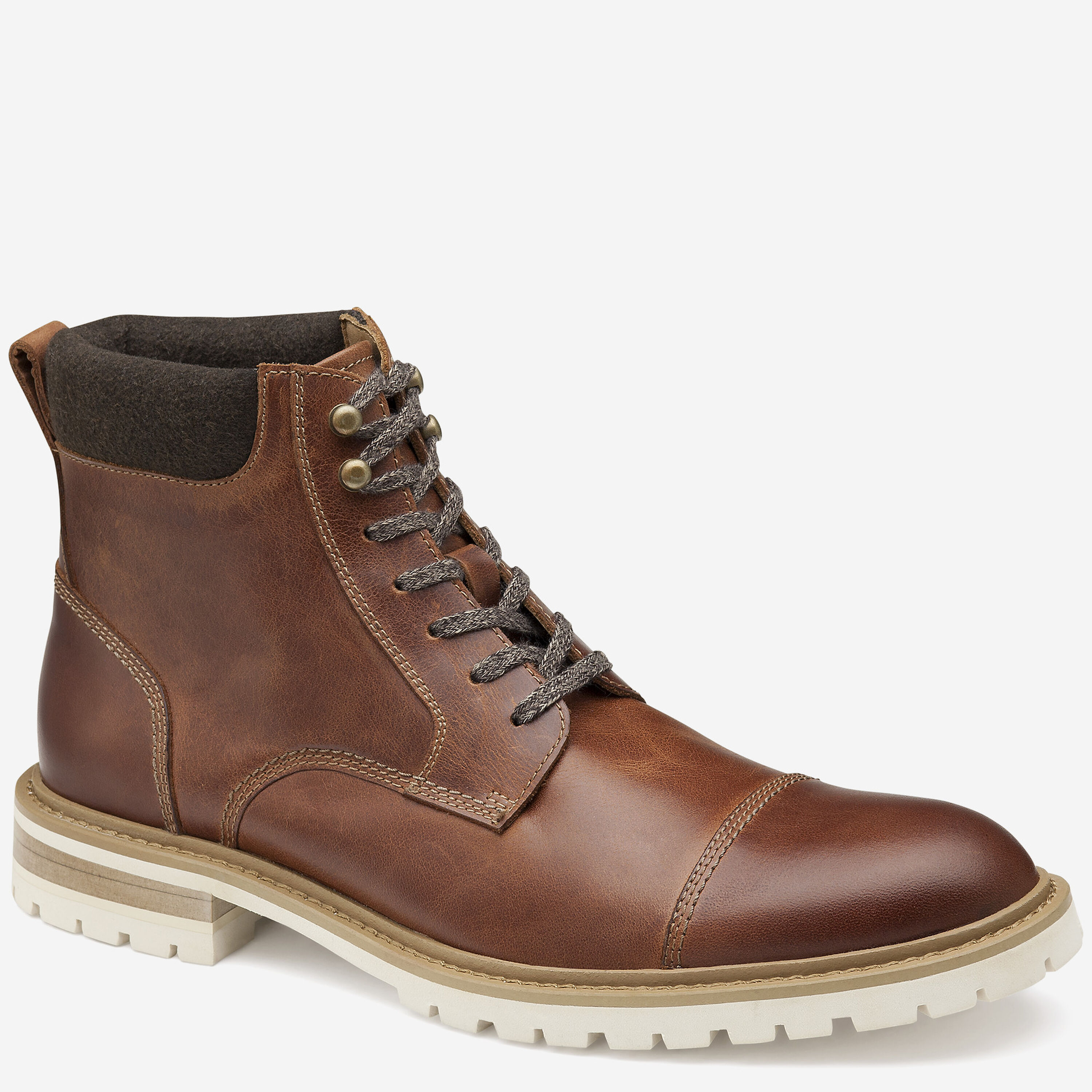 NIB Johnston & Murphy Cresswellven Cognac - 8.5 Johnston & Murphy Hartley Chelsea Boot Brown Italian  main image 4