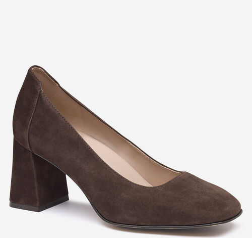 Whitney Pump - Chocolate Kid Suede