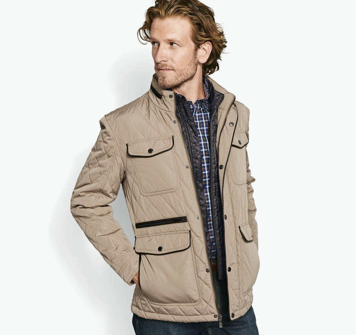 Quilted Bib Jacket image number null