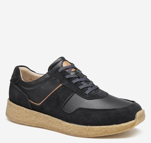 Silas Jogger - Black Suede/Full-Grain Leather
