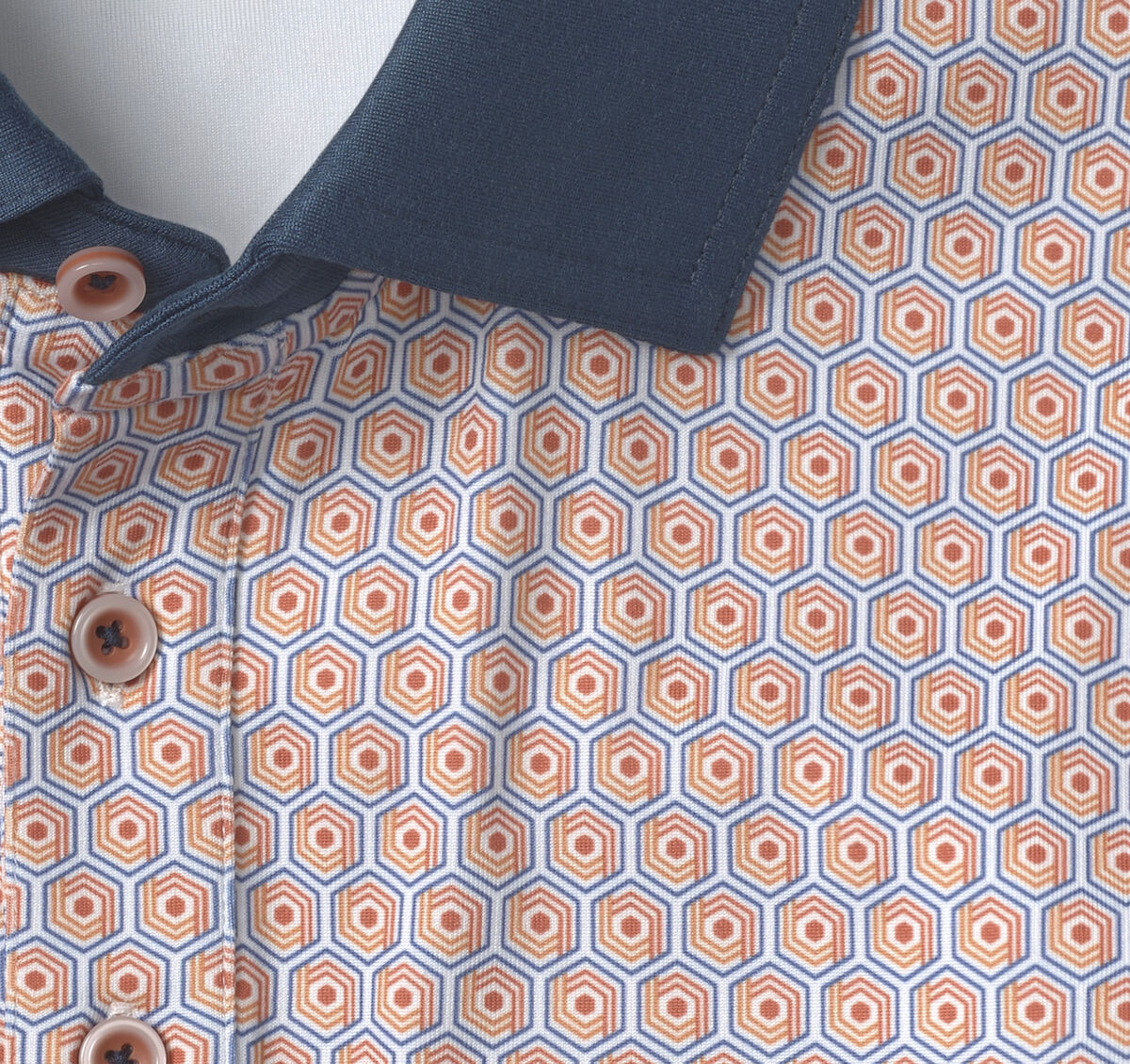 XC4&reg; Performance Solid-Collar Print Polos + Cool Degree&trade; image number null