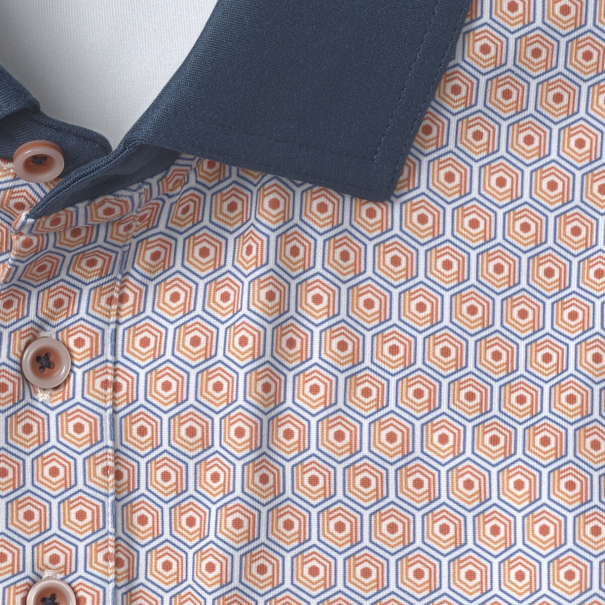 XC4® Performance Solid-Collar Print Polos + Cool Degree™ image number null