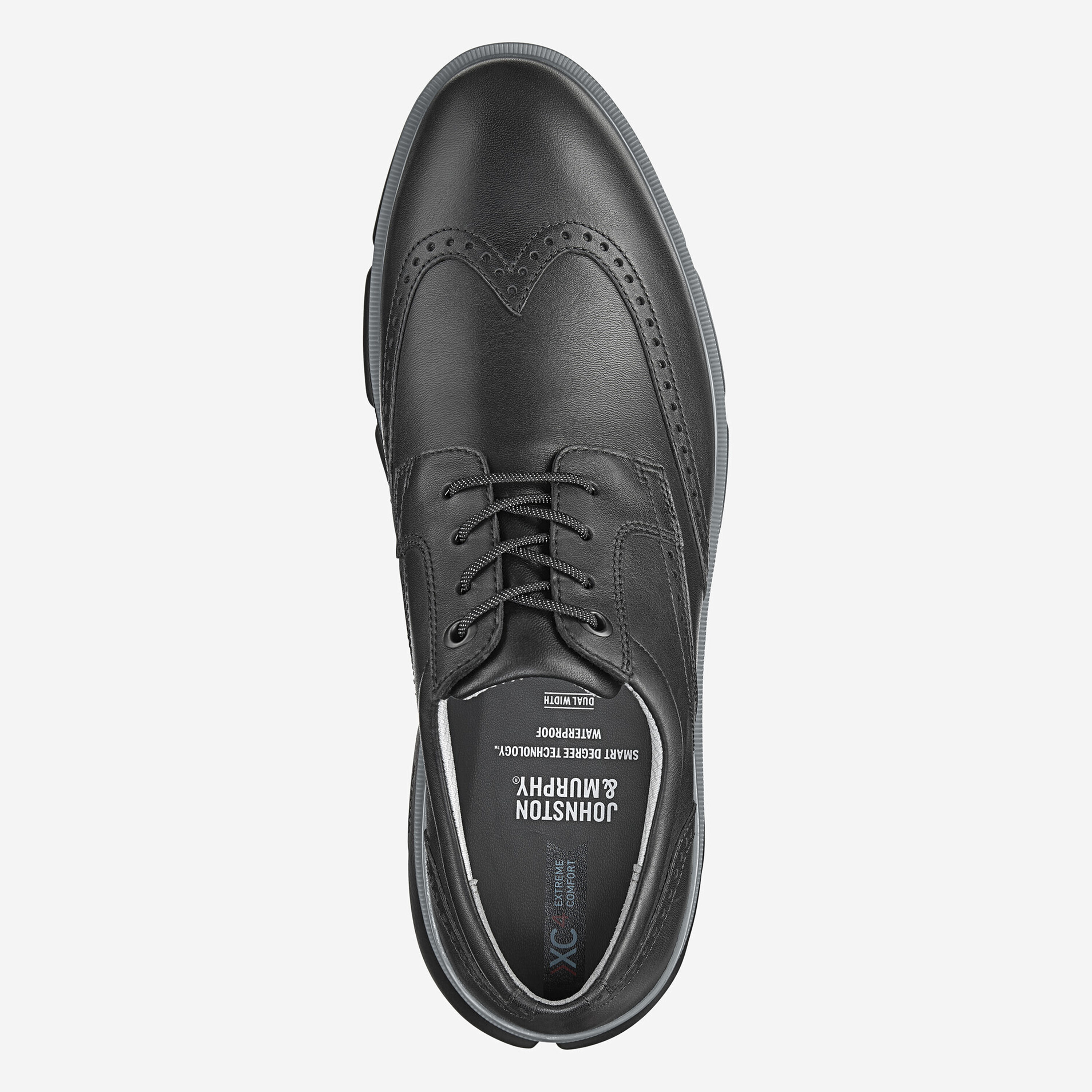 Johnston & Murphy Mens Size 10.5 E/C Black Wingtip Shoes http:// main image 2