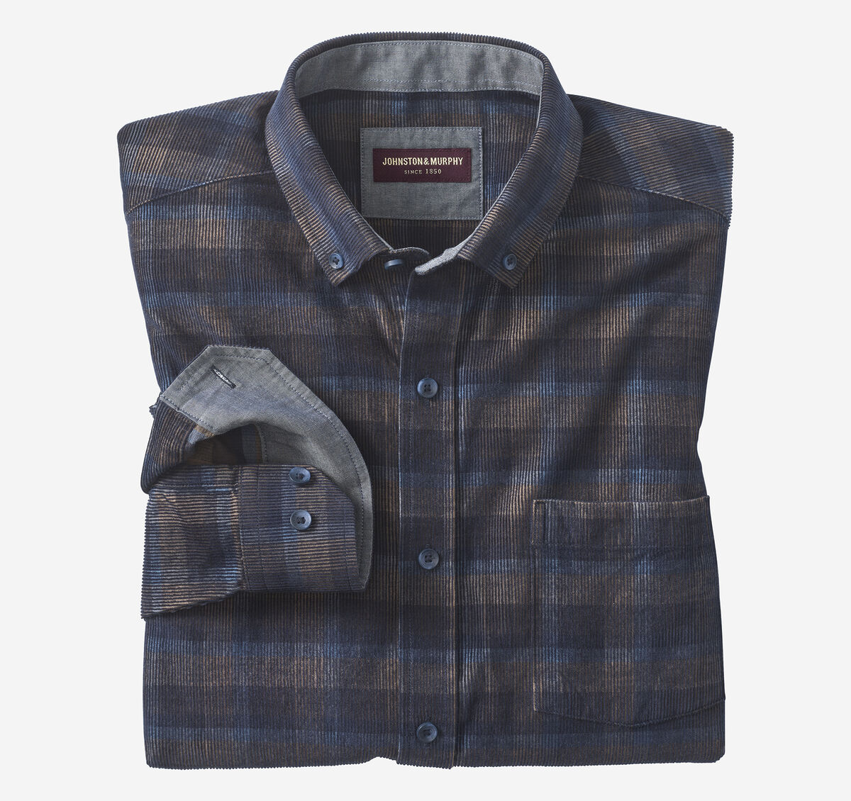 Plaid Corduroy Shirt image number null
