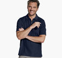 Finn Ribbed Zip Polo image number null