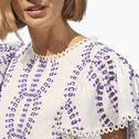 Game Day Eyelet Flutter Sleeve Top image number null