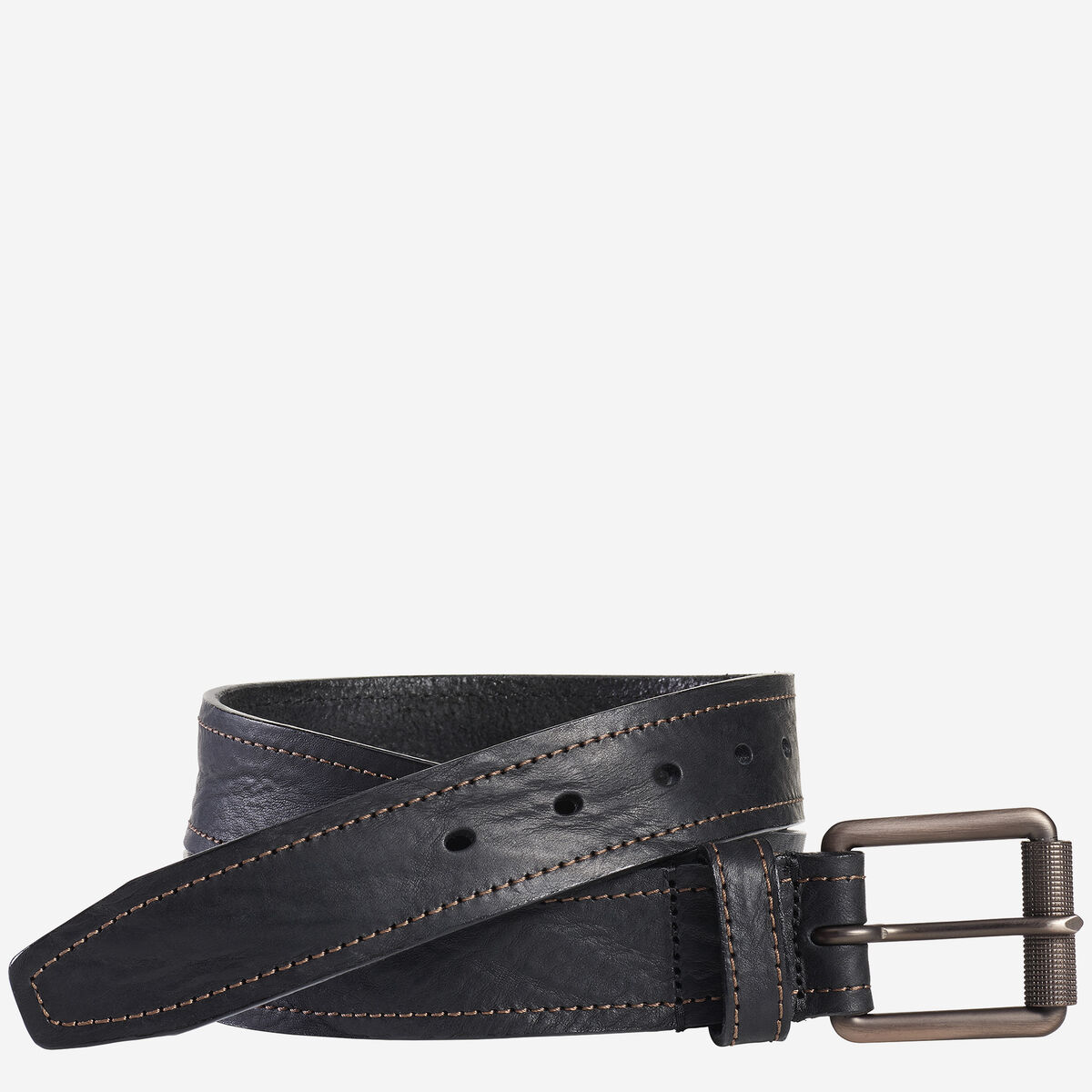 Washed Leather Belt image number null