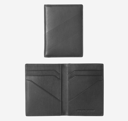 Richmond Perforated Bifold Card Case - Black