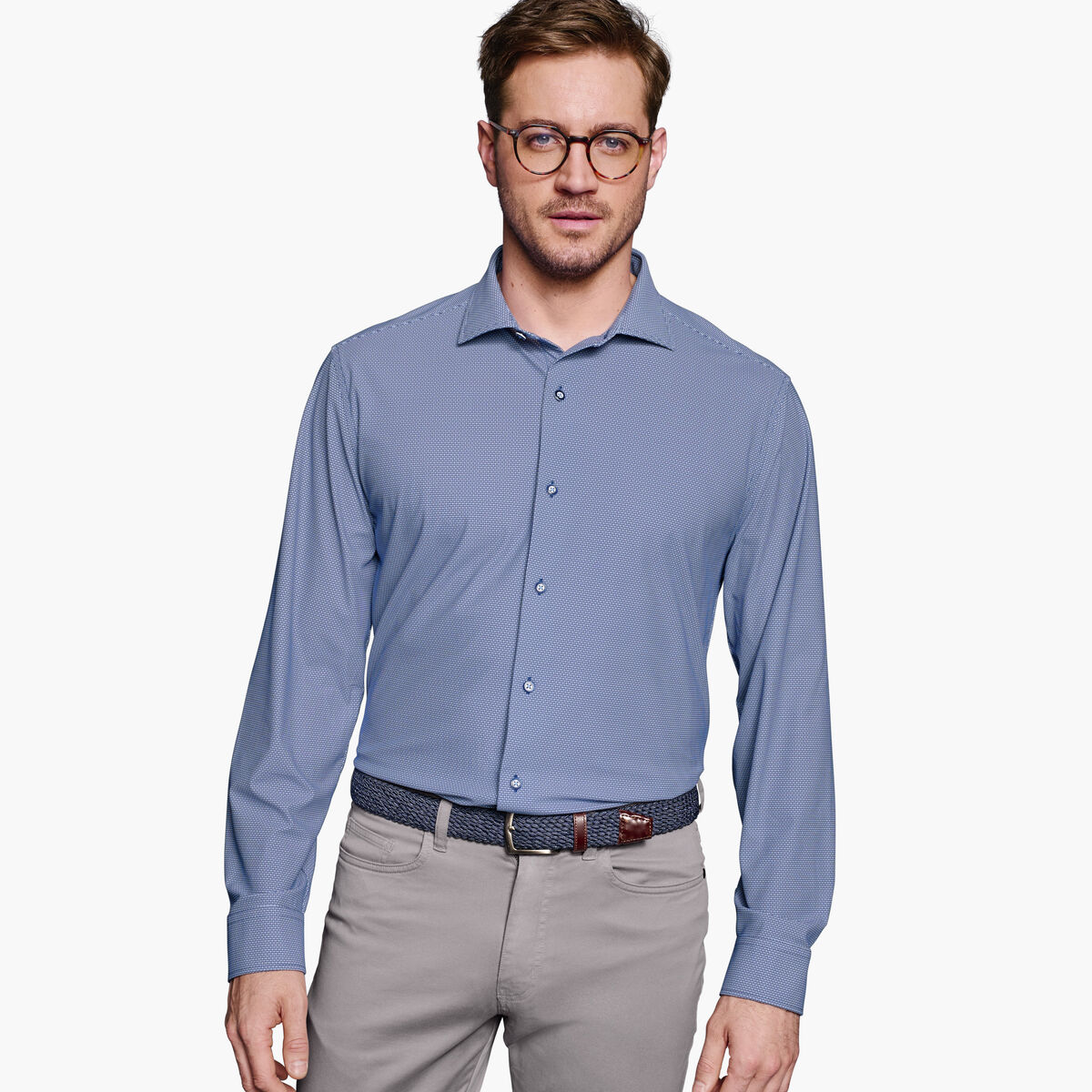 XC4® Motion Long-Sleeve Dress Knit Shirt image number null