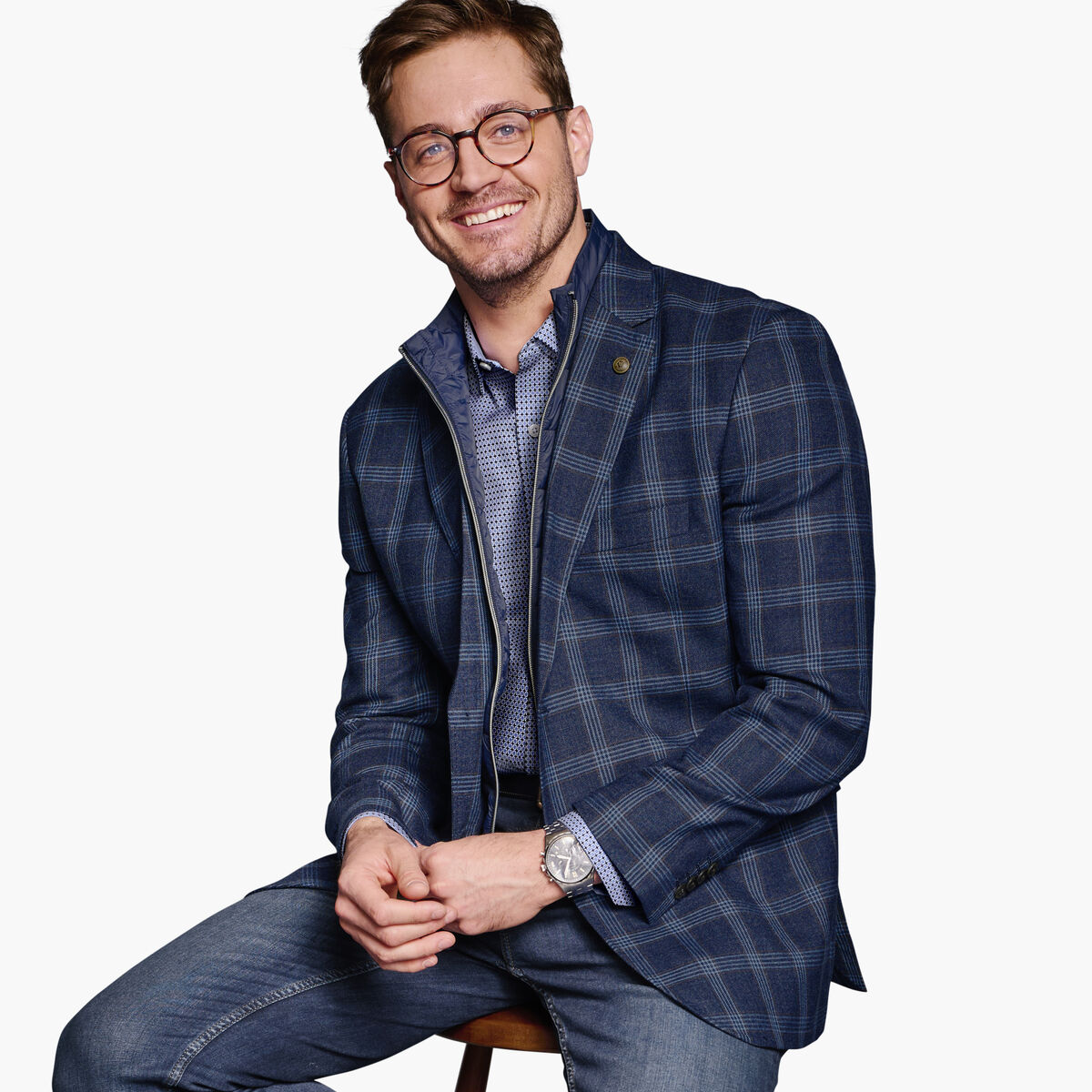 Wool Bib Blazer image number null