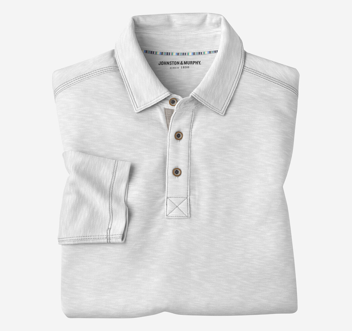 Vintage Slub Long-Sleeve Polo image number null