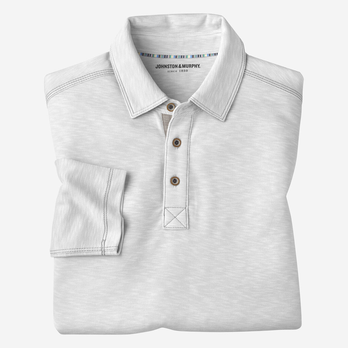 Vintage Slub Long-Sleeve Polo image number null