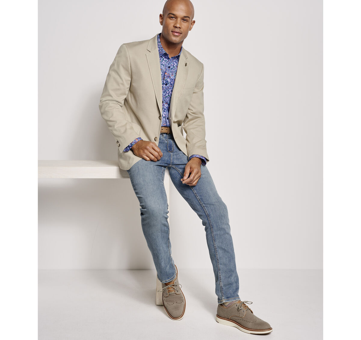 Washed Cotton Blazer image number null