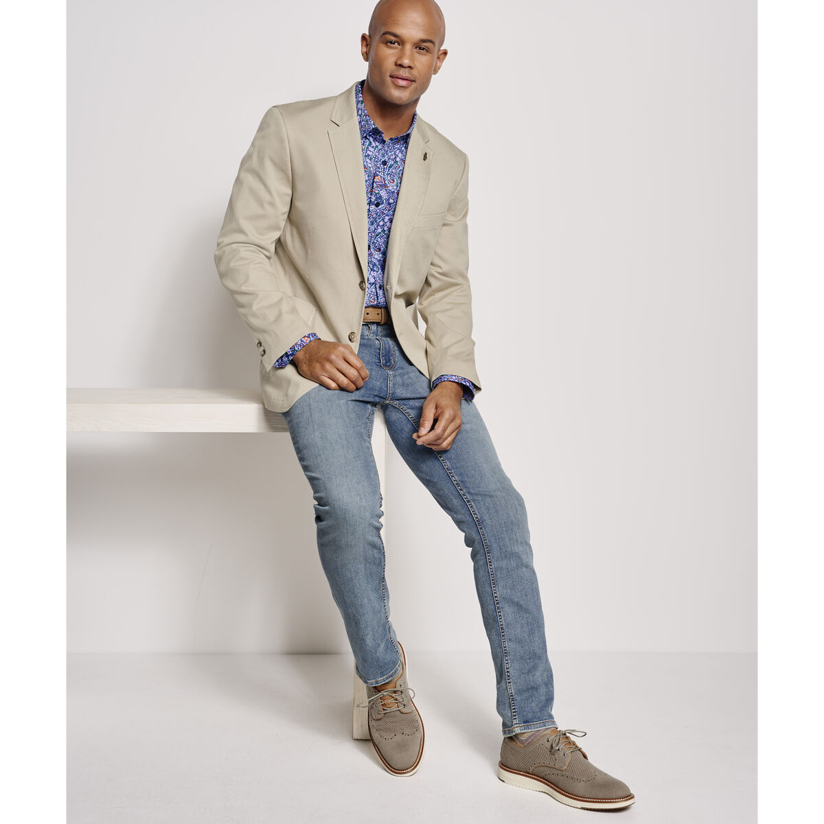 Washed Cotton Blazer image number null