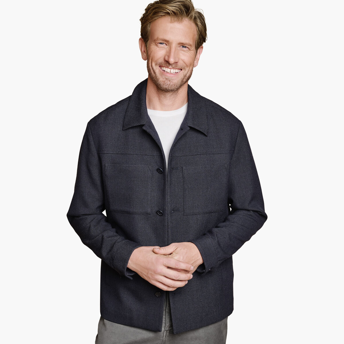 Patterned Shirt Jacket image number null