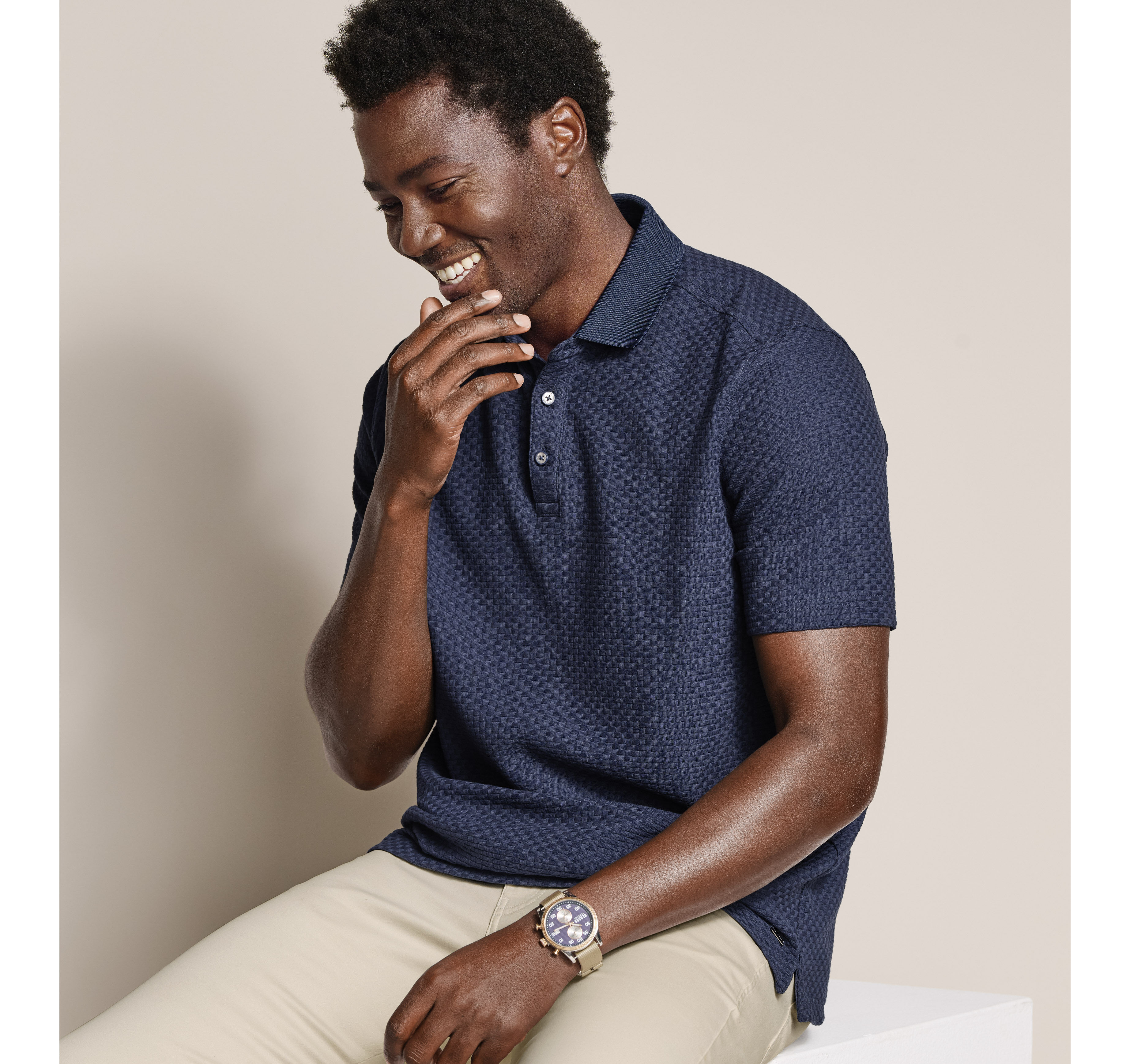 Tilson Textured-Weave Polo