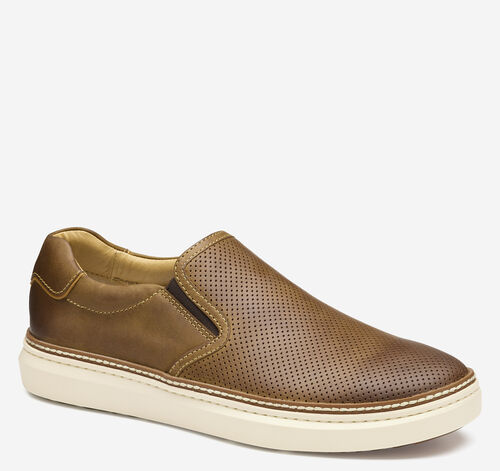 McGuffey 2 Perfed Slip-On - Brown Oiled Full-Grain Leather