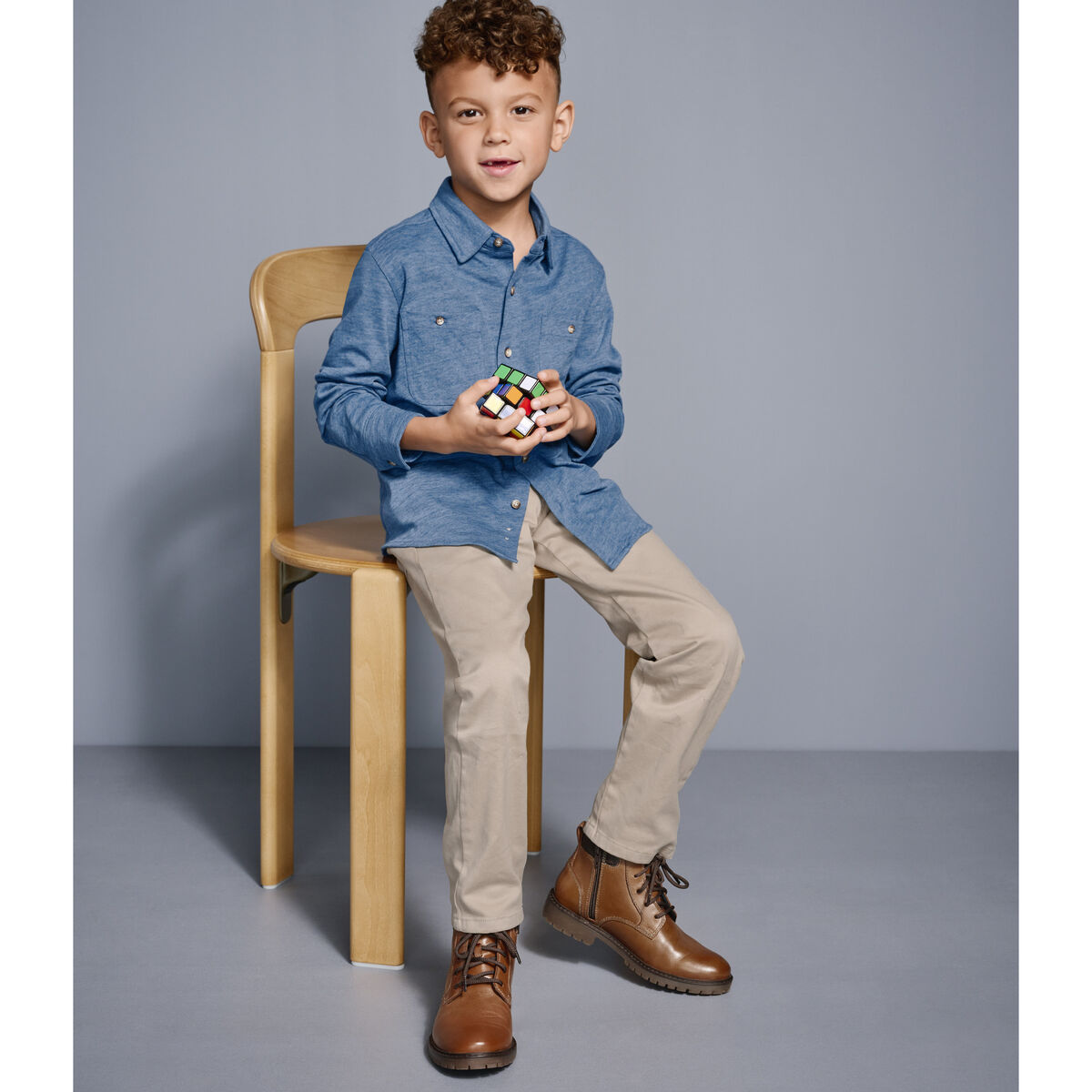 Boys XC Flex&reg; Stretch Long-Sleeve Shirt image number null