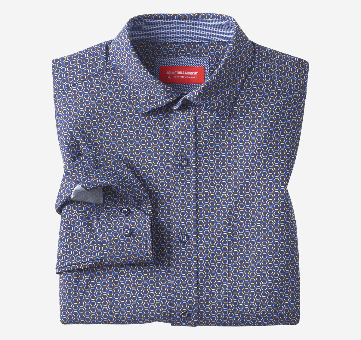 XC+&trade; Motion Long-Sleeve Print Knit Shirt image number null